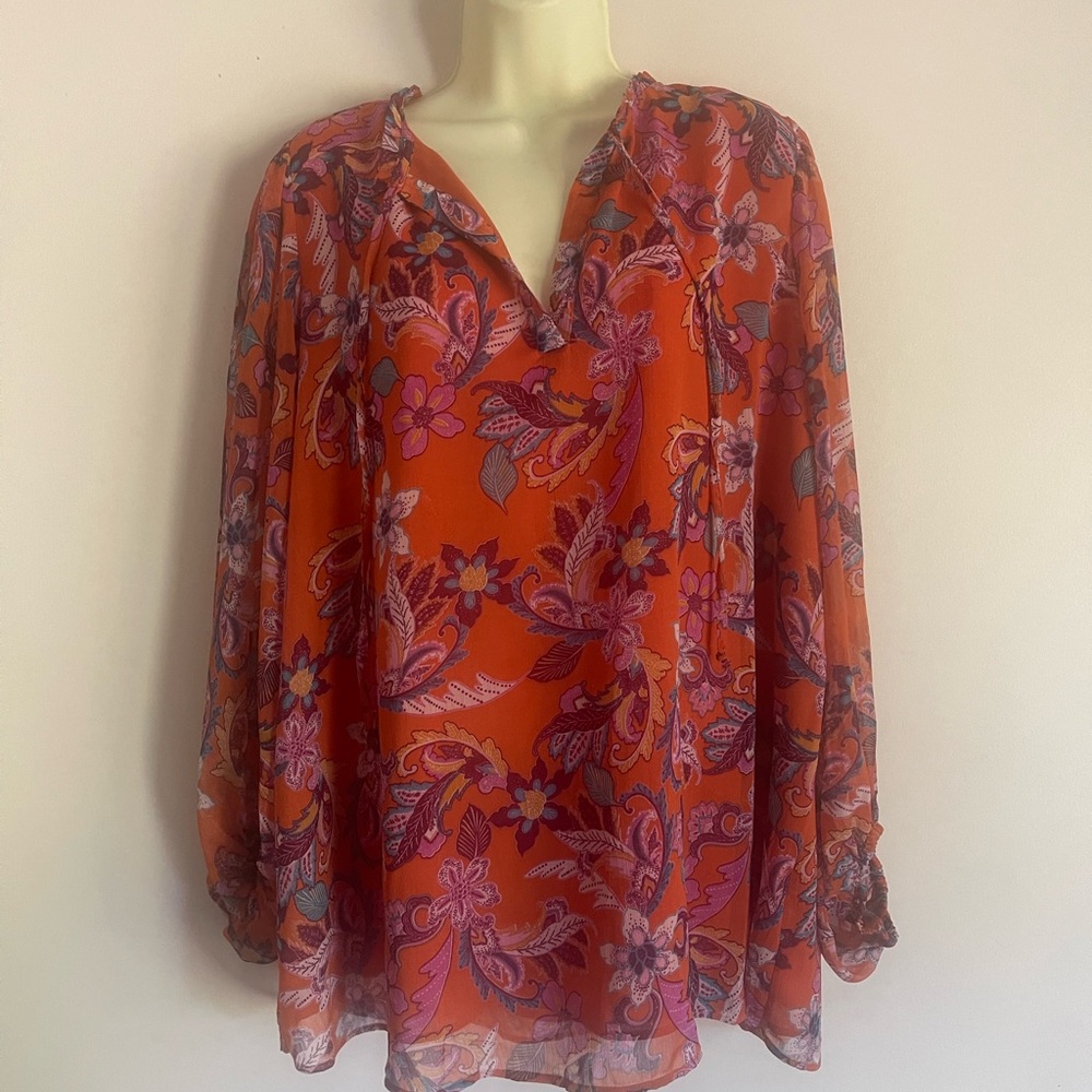 Jessica Simpson Floral Blouse 2X